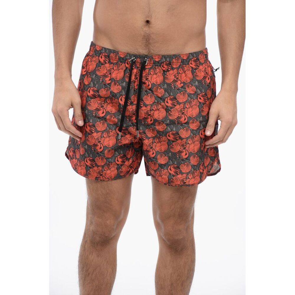 Nylon Boxer Swim Trunks ALL-OVER CHERRIES